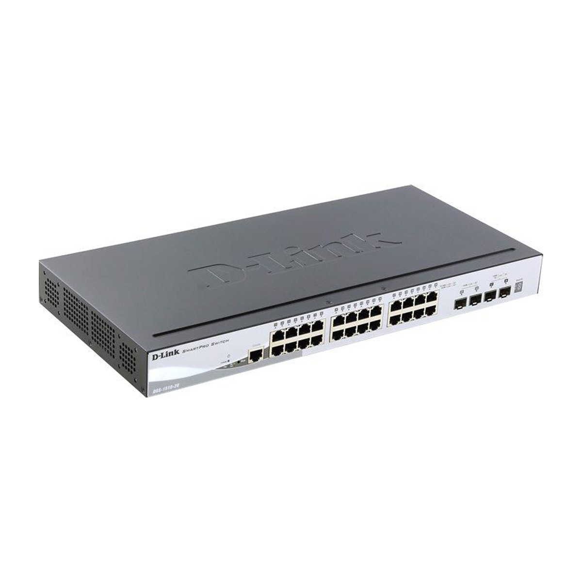 سوئیچ شبکه مدیریتی 24 پورت + 4 پورت SFP با 24 پورت PoE دی لینک مدل DGS-1510-28P-3